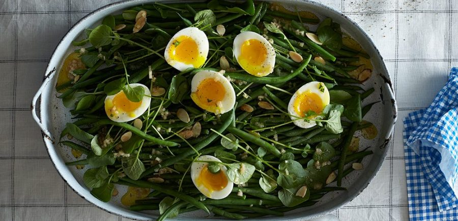 Green Bean Salad with Egg Topping 